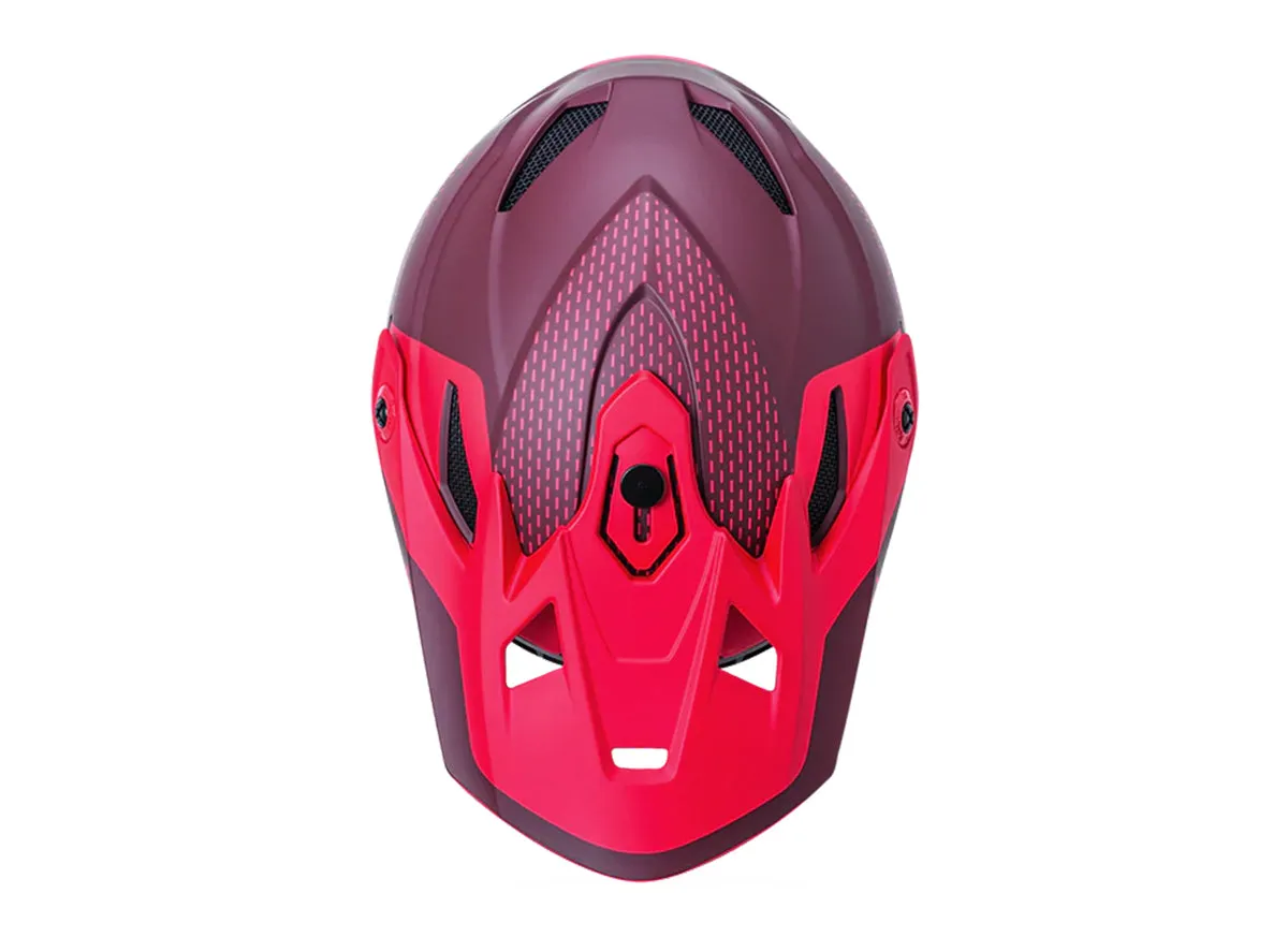 Kali Zoka Full Face Helmet - Youth - Dash Matt Red-Burgandy