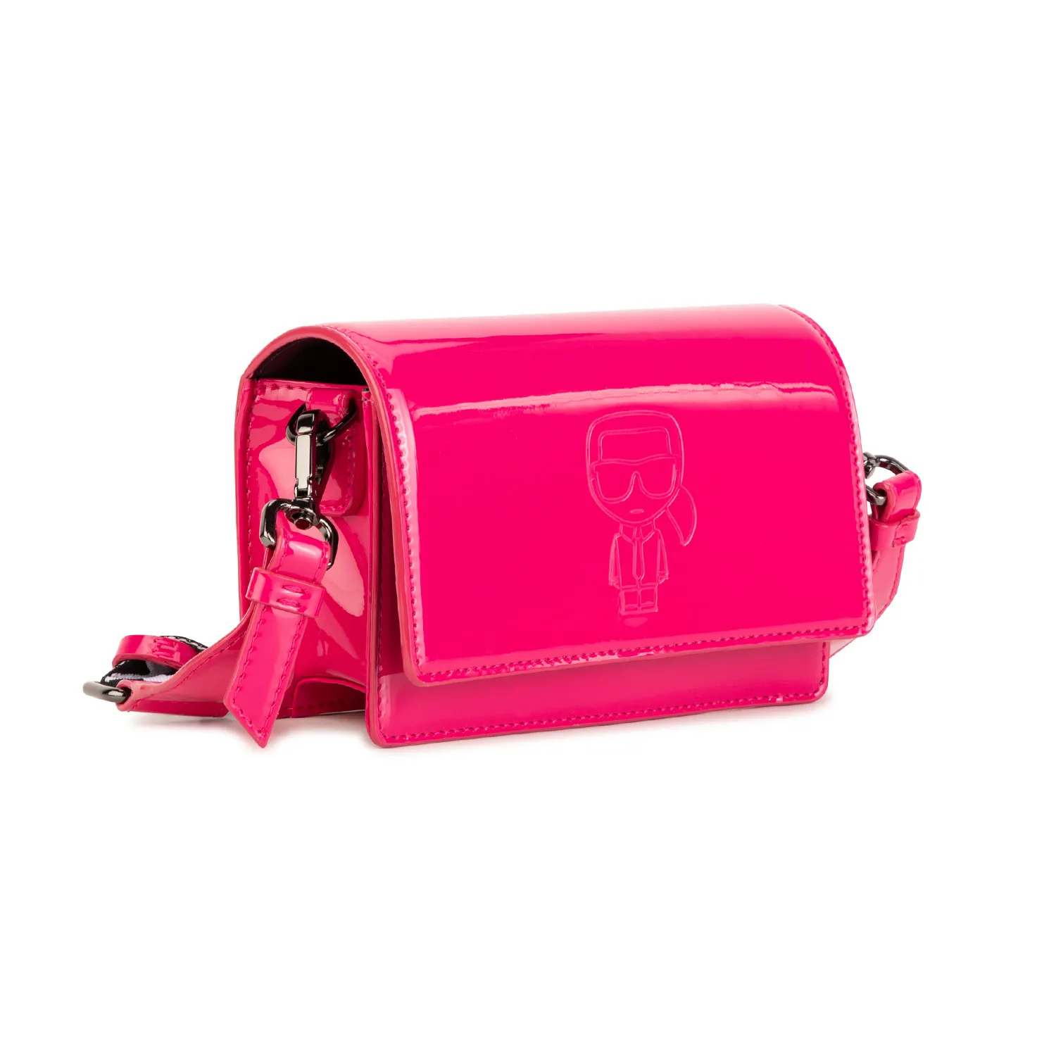 Karl Lagerfeld Ikonik Fuchsia Shoulder Bag