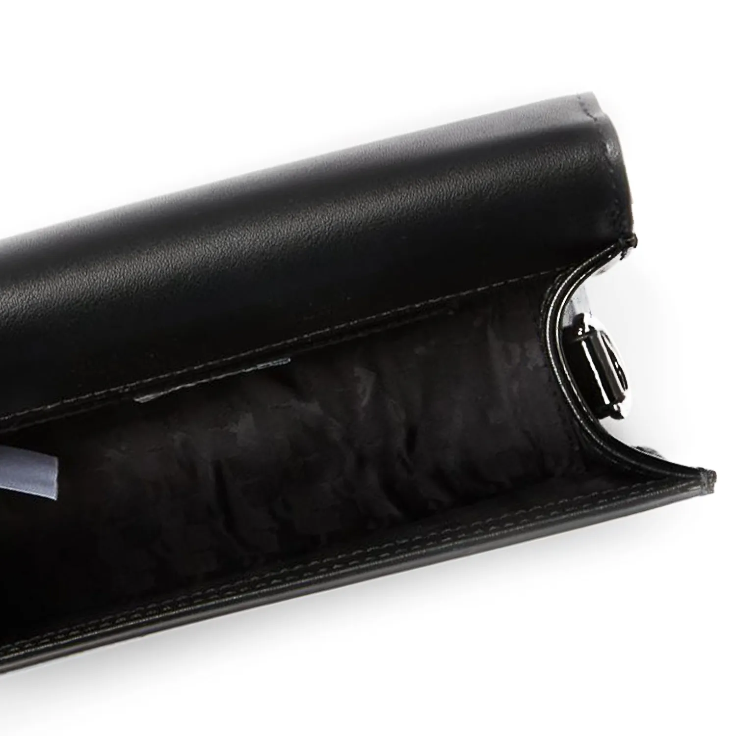 Karl Lagerfeld Ikonik Glossy Black Shoulder Bag