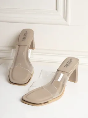 Khaki PU Block Sandals (TC-RS3648-KHA)