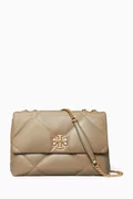 Kira Diamond Quilt Convertible Shoulder Bag in Nappa Leather