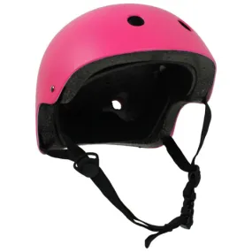 Krown Pink Shell with Black Strap Skateboard Helmet, Youth One Size