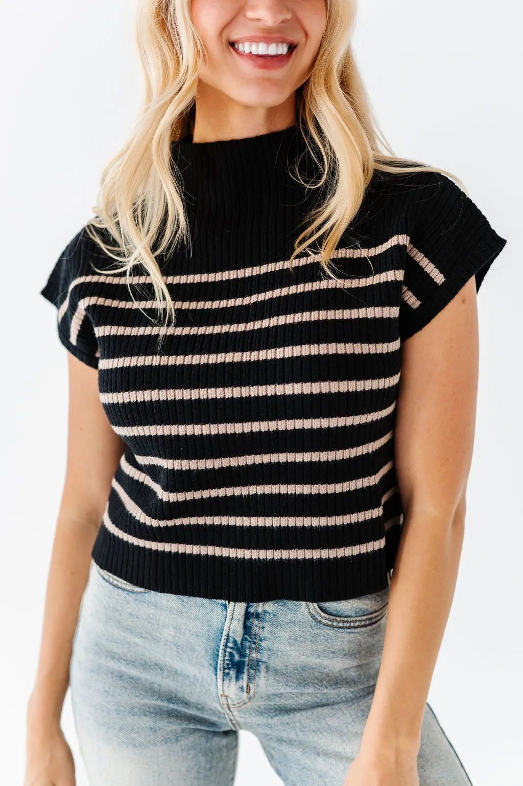 Kya Sweater Top in Black