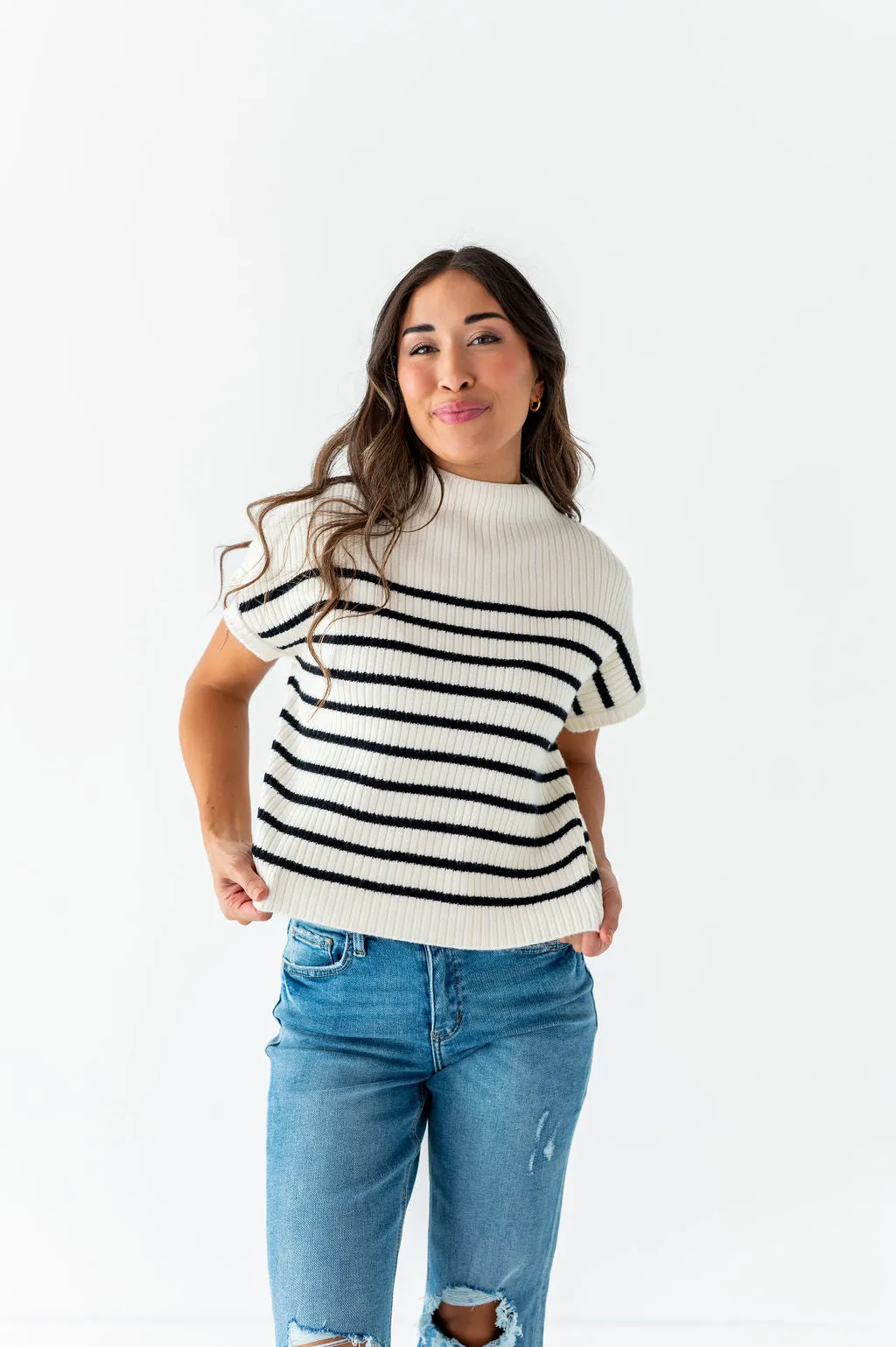 Kya Sweater Top in Ivory