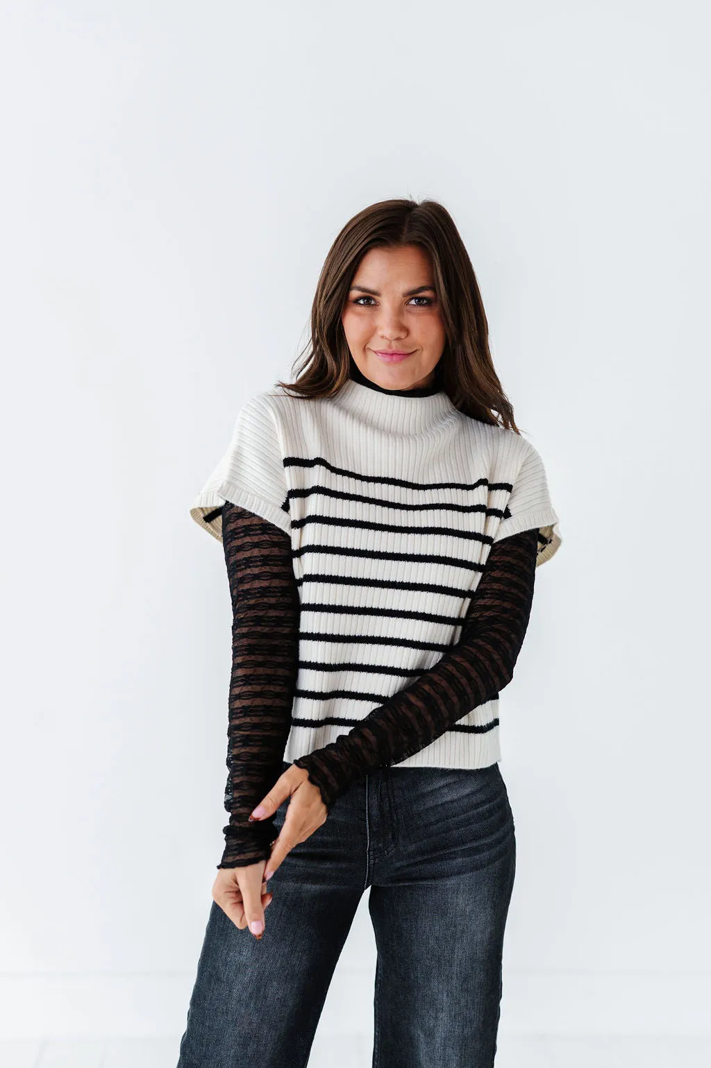 Kya Sweater Top in Ivory