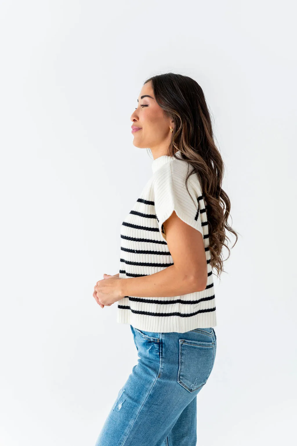 Kya Sweater Top in Ivory