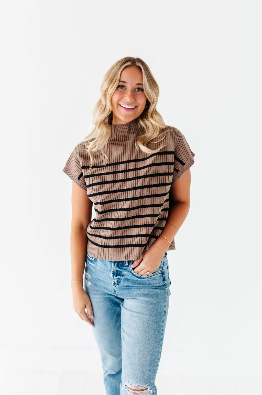 Kya Sweater Top in Mocha