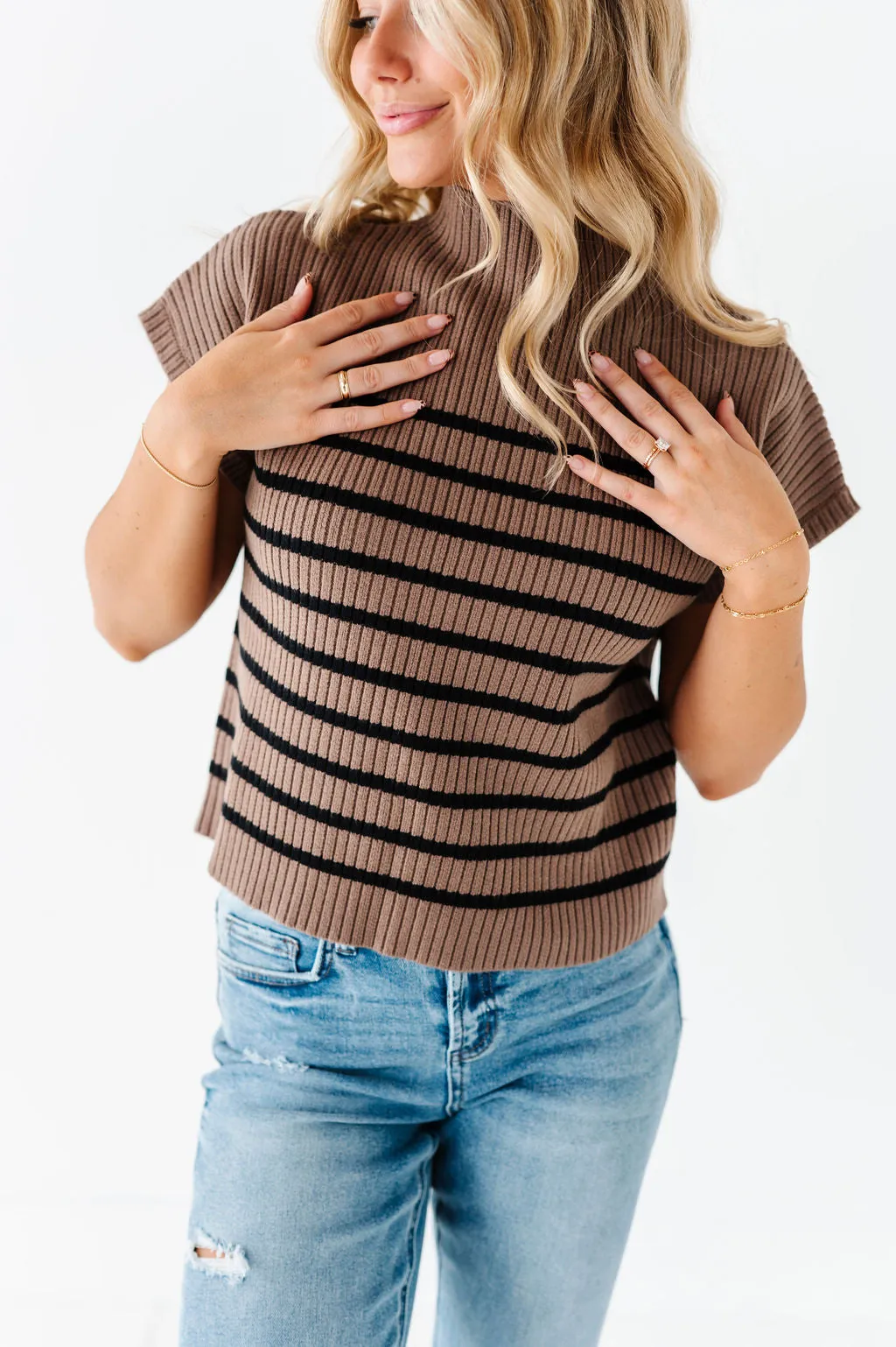 Kya Sweater Top in Mocha