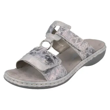 Ladies Rieker Casual Adjustable Mules 659X6