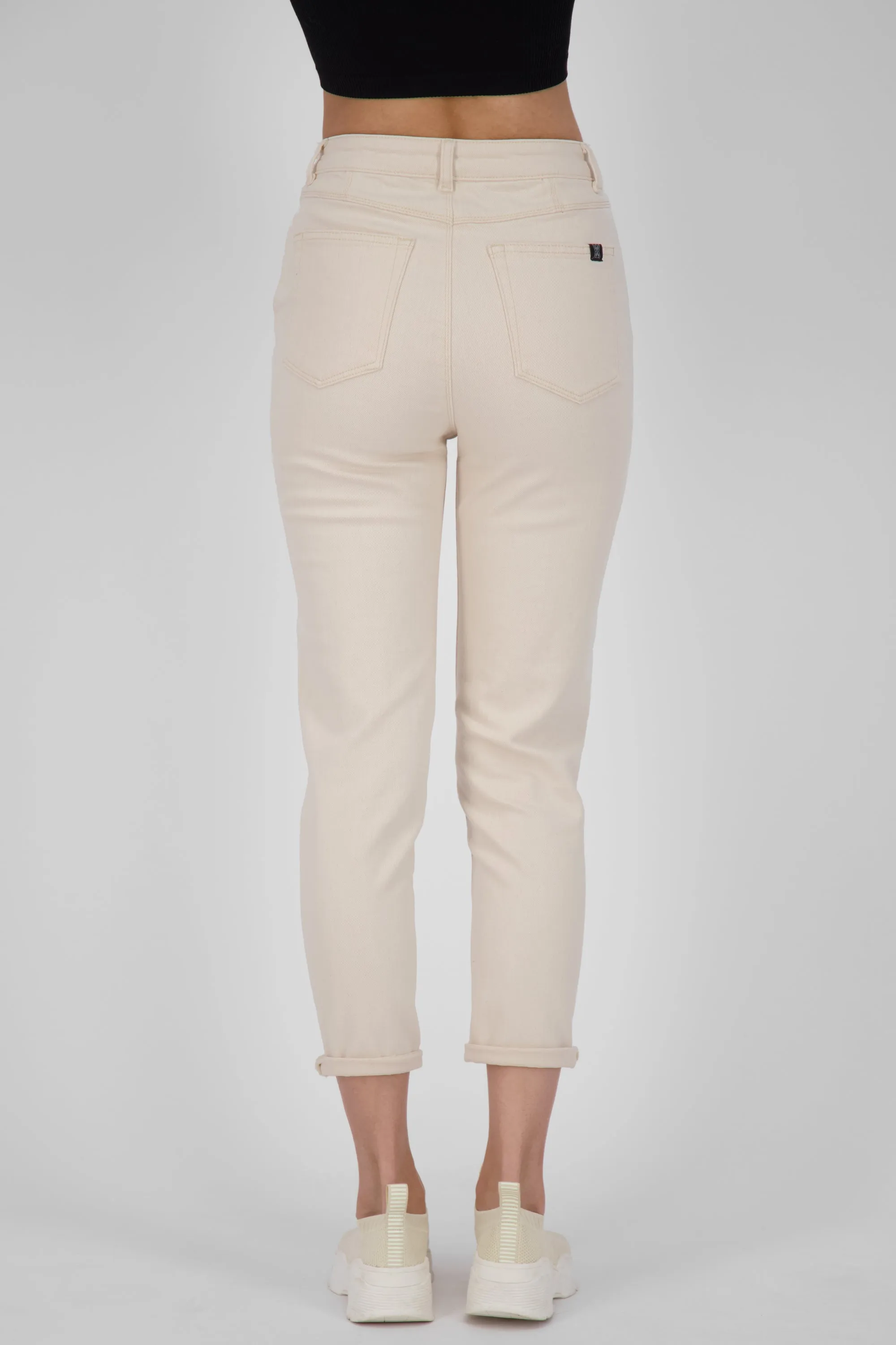 LaureenAK DNM R - Trendige High-Waist Damen Jeans Beige