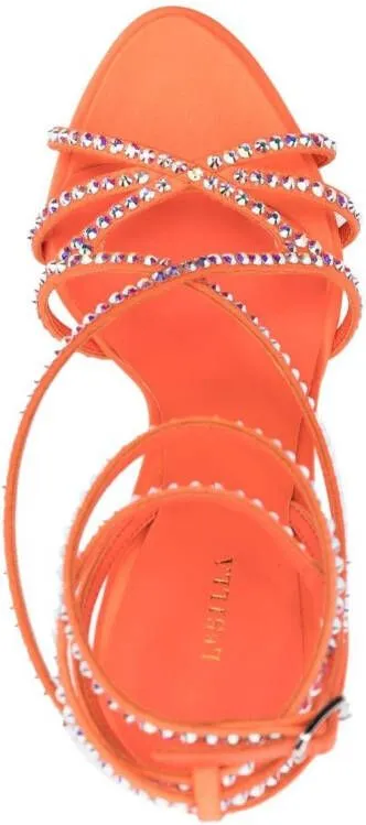 Le Silla Belen crystal-embellished sandals Orange