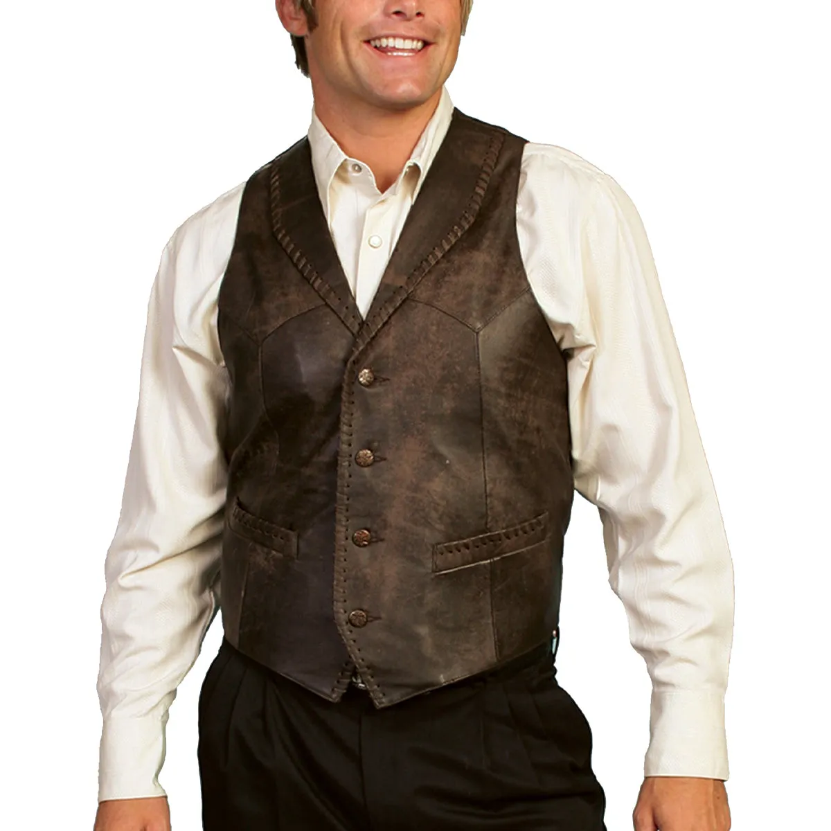 Leather Cowboy Vest