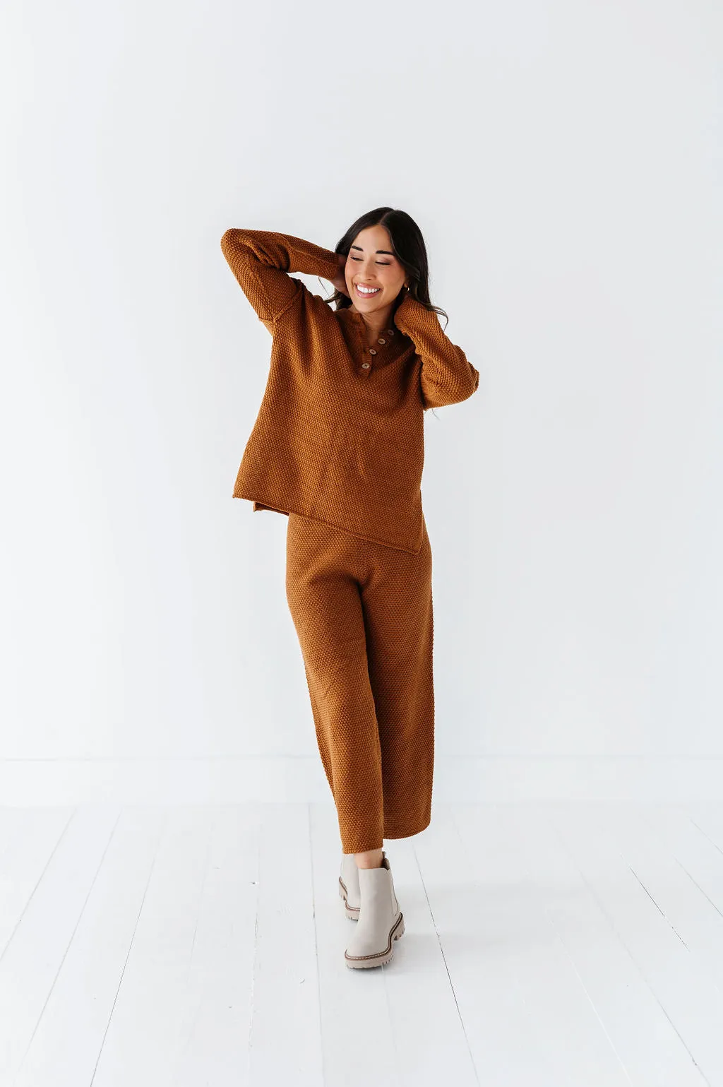 Leo Textured Sweater Set