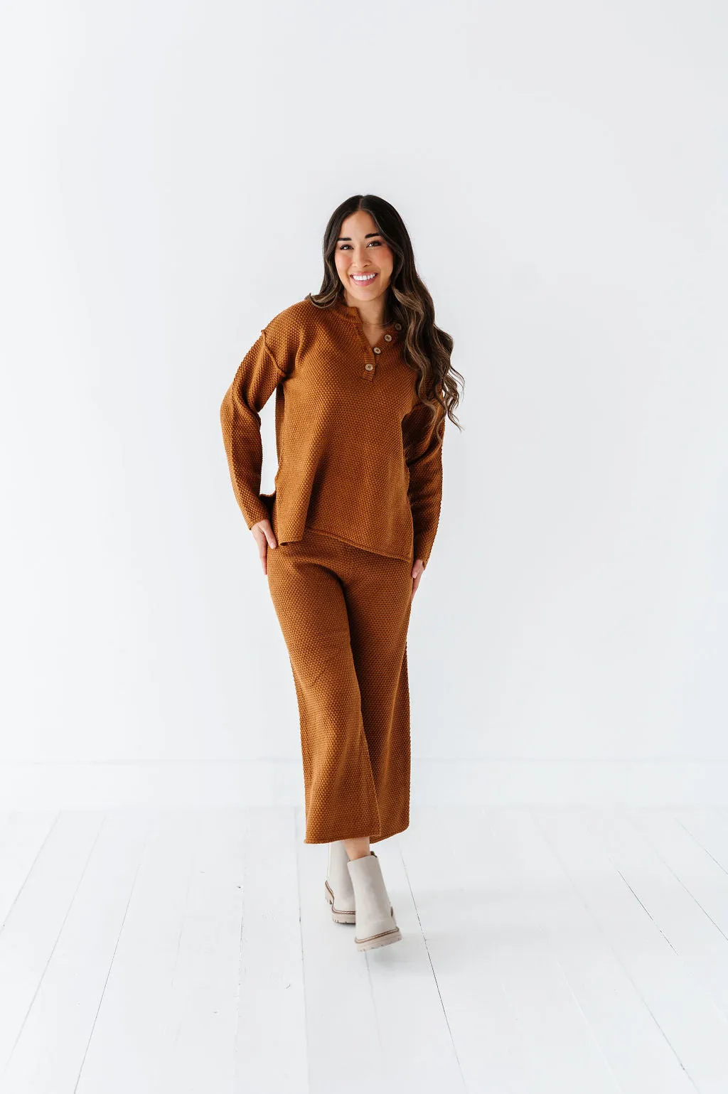 Leo Textured Sweater Set