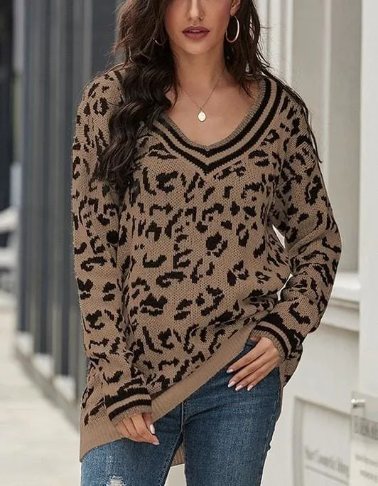 Leopard print sweater