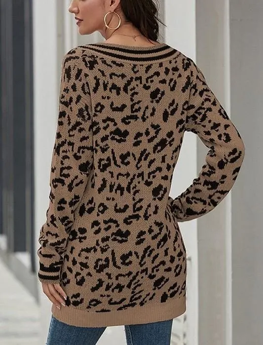 Leopard print sweater