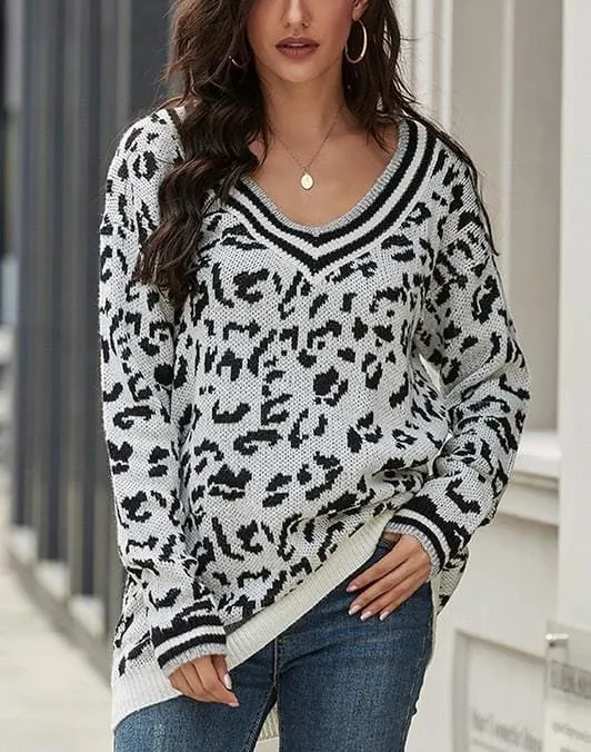 Leopard print sweater