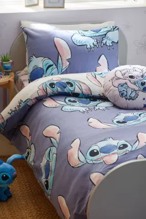 Lilac Purple Lilo & Stitch Supersoft Brushed 100% Cotton Duvet Cover and Pillowcase Set