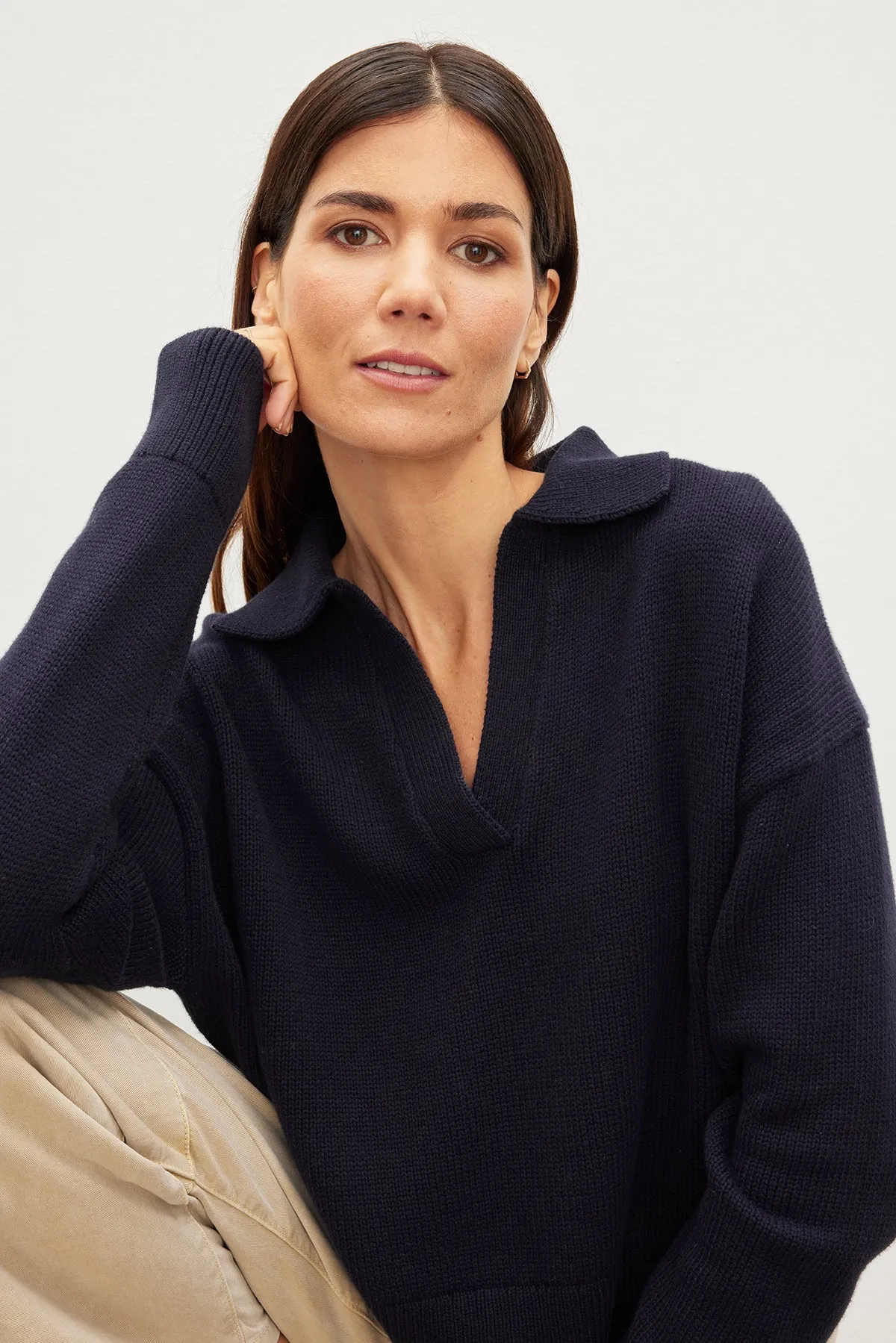 LUCIE POLO SWEATER