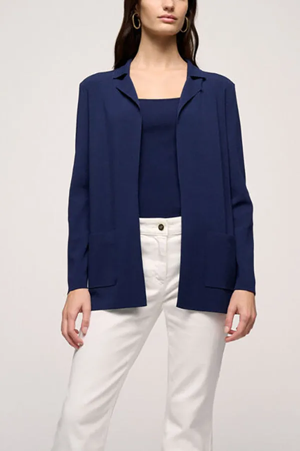 Luisa Spagnoli CASCATA A BLUE LAPEL CARDIGAN