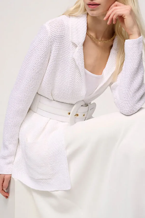 Luisa Spagnoli CUSCINETTO WHITE UNSTRUCTURED CARDIGAN