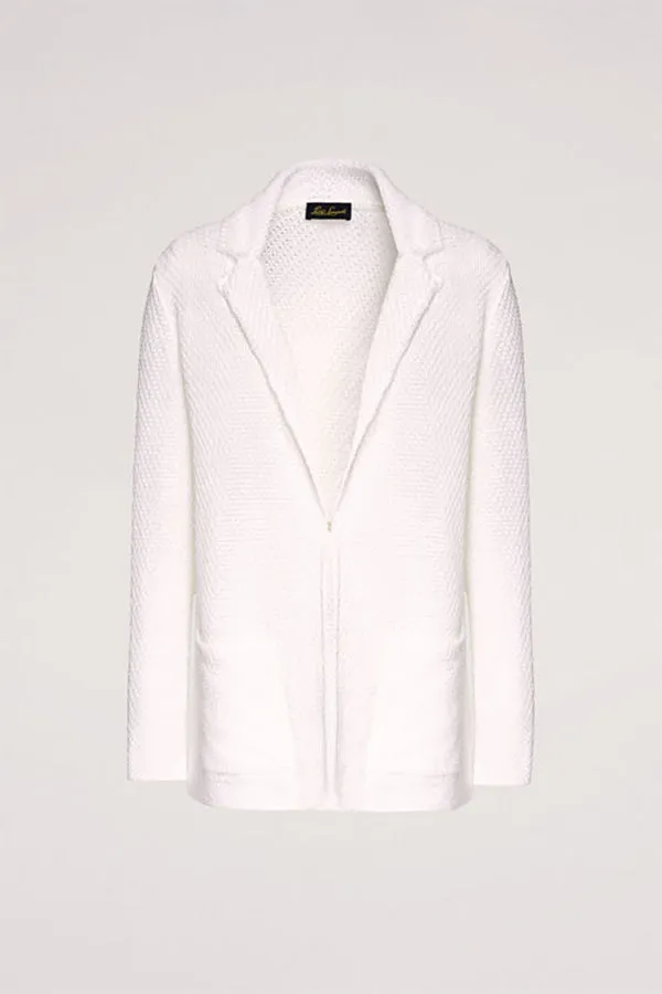 Luisa Spagnoli CUSCINETTO WHITE UNSTRUCTURED CARDIGAN