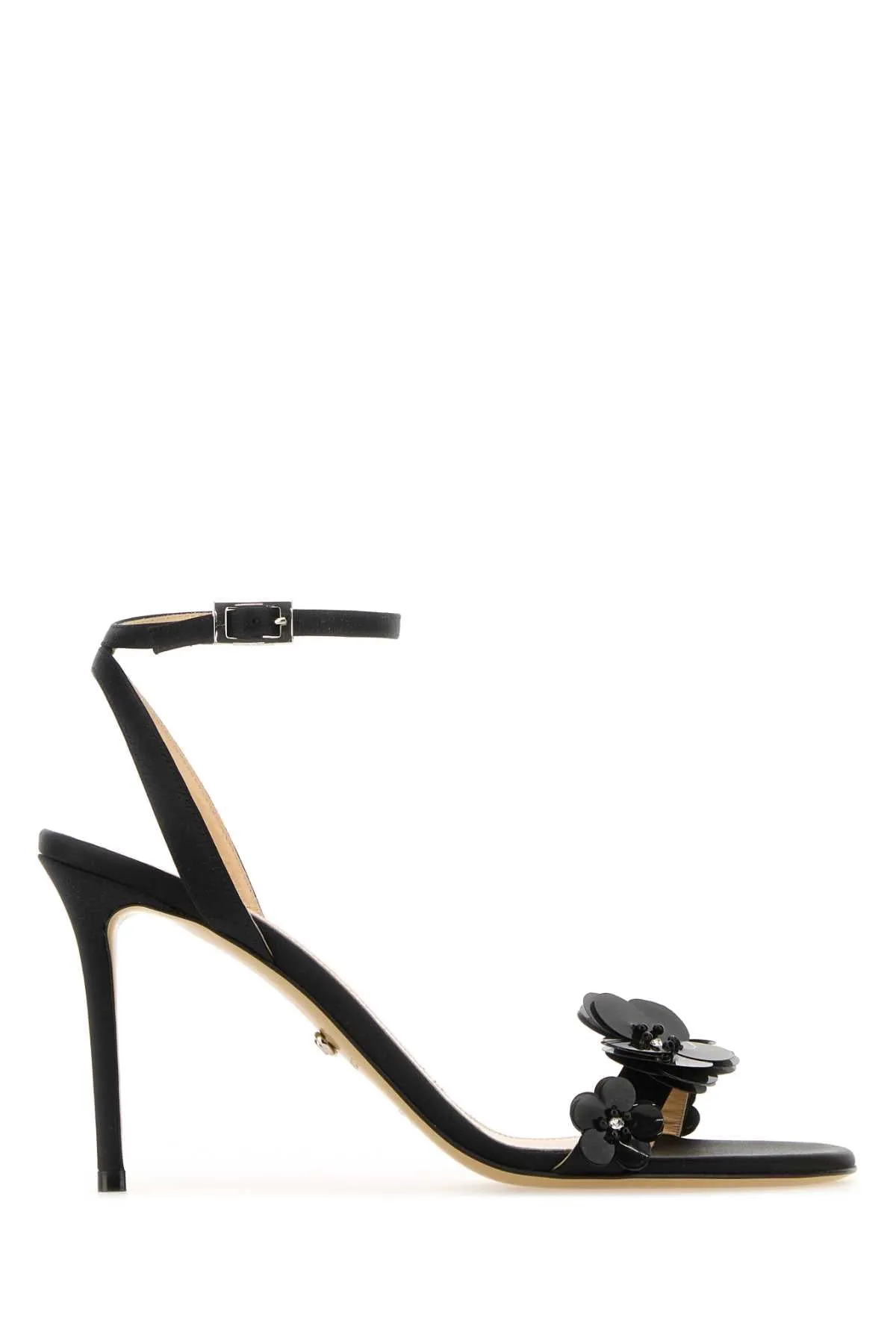 Mach&Mach Black Satin Sandals