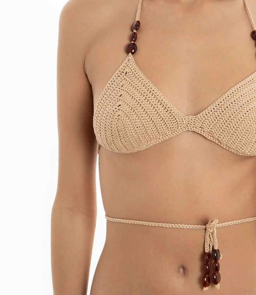 MAGDA BUTRYMCROCHET TRIANGLE BEADS BIKINI