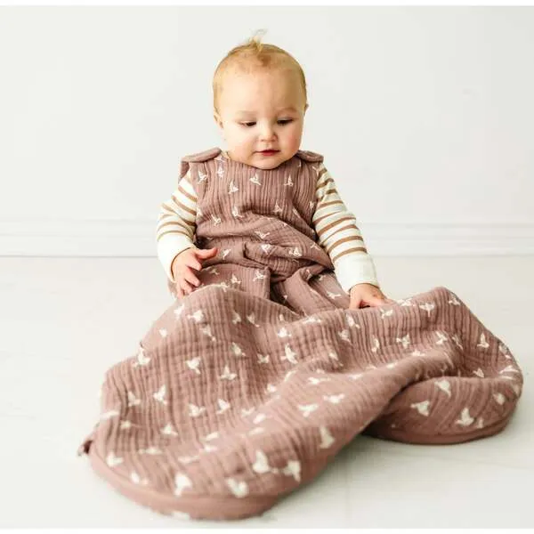 Makemake Organics Muslin Wearable Blanket, Flock