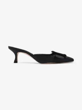 Maysale Mules 50 Black Canvas EU 37 UK 4