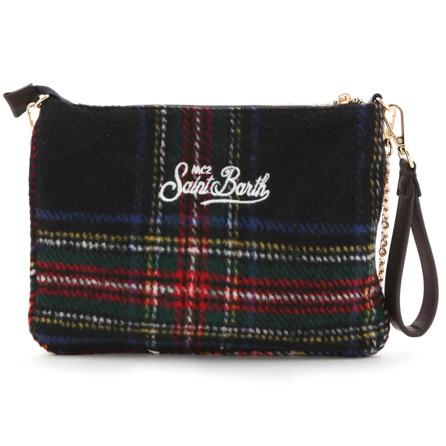 Mc2 Saint Barth Tartan Shoulder Bag For Girl