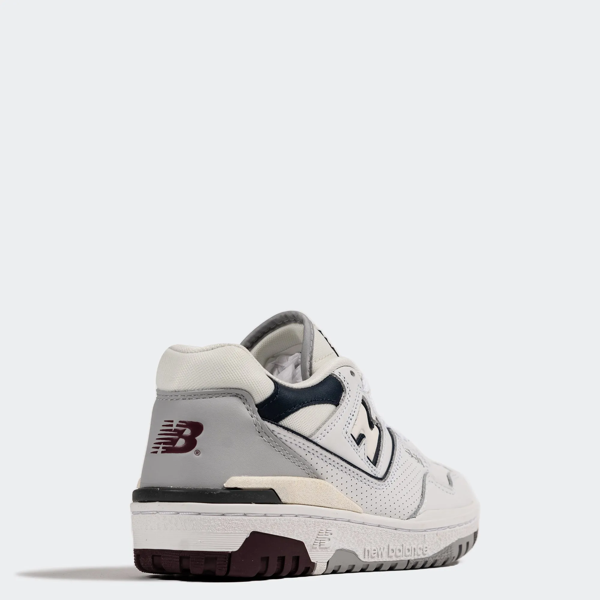 Men's New Balance 550 Shoes White Indigo Burgundy