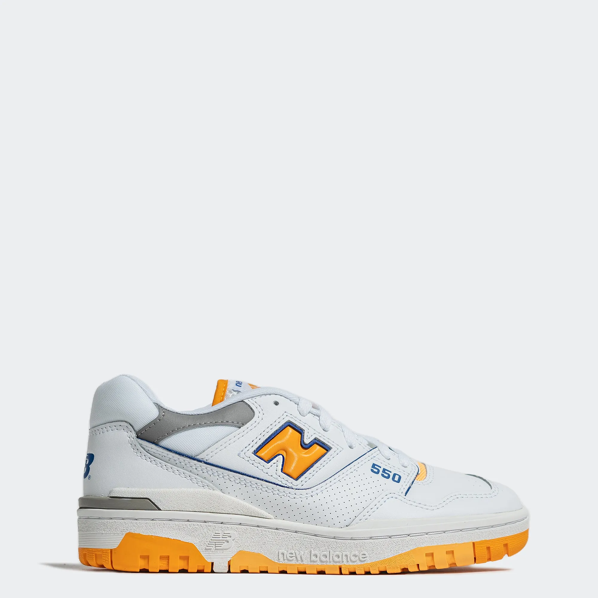 Men's New Balance 550 Shoes White Vibrant Orange