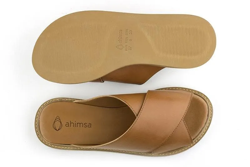 'Mia' women's vegan sandals by Ahimsa - brown