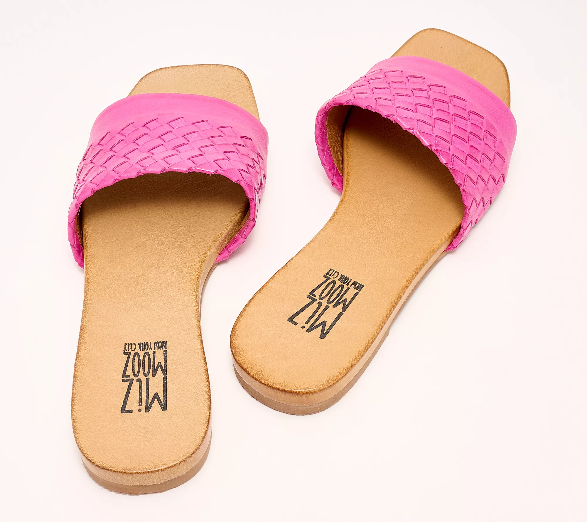 Miz Mooz Leather Woven Slide Sandals - Pluck