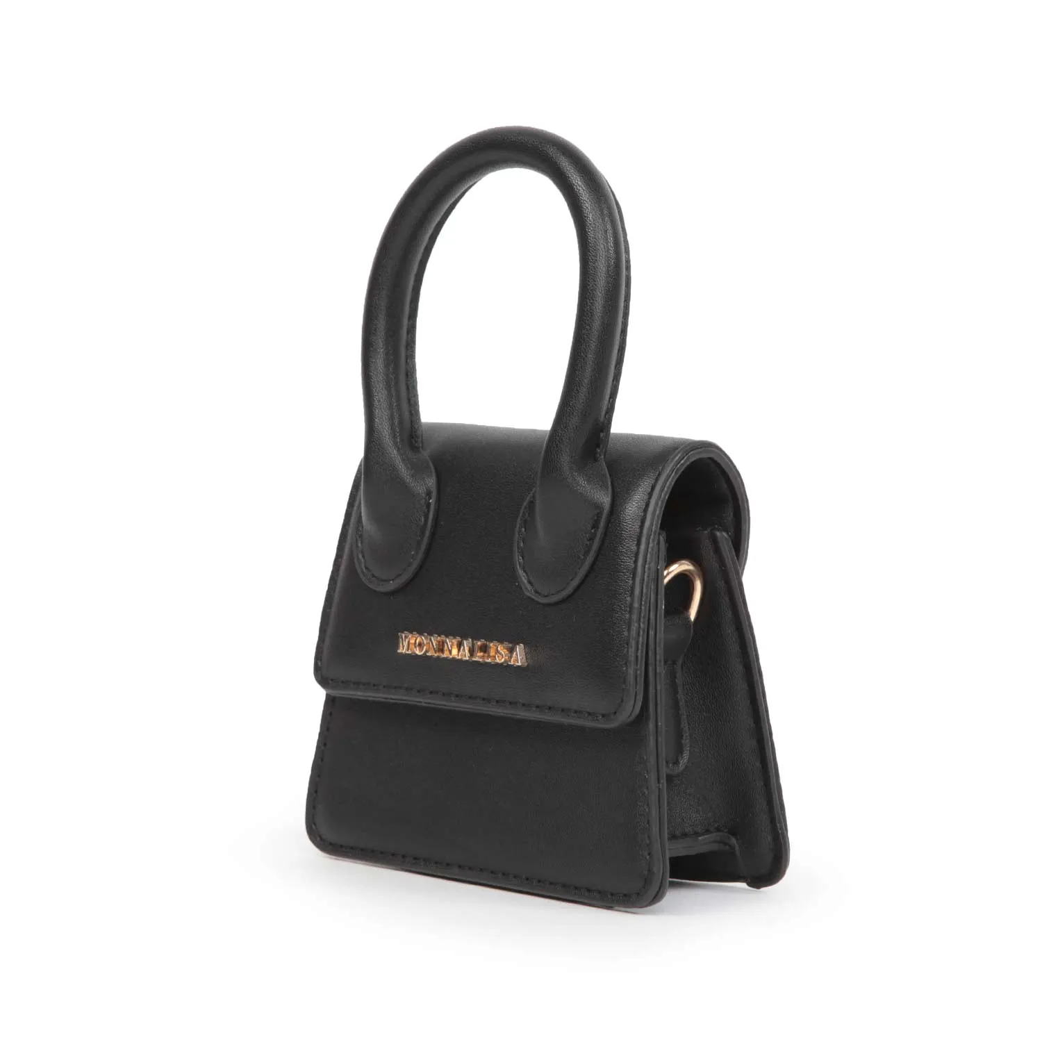 Monnalisa Black Shoulder Bag For Girls