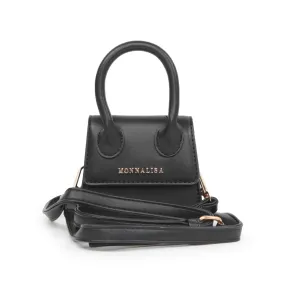 Monnalisa Black Shoulder Bag For Girls