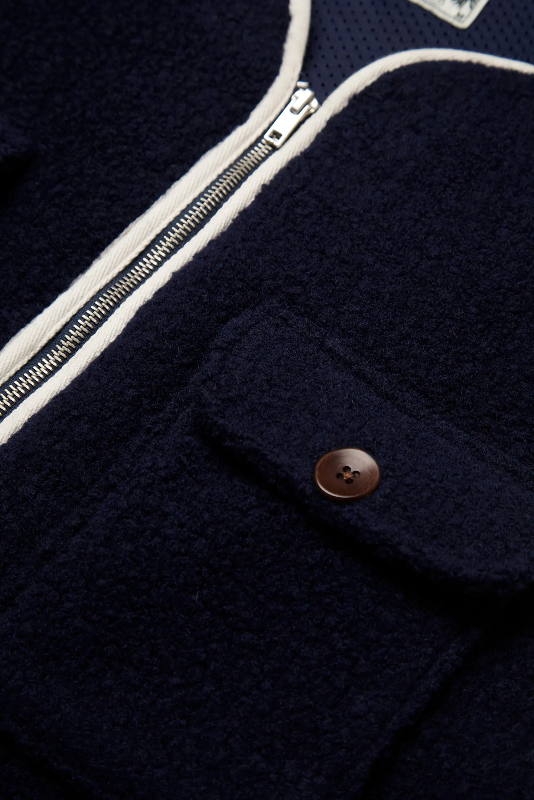 NAVY WOOL VEST