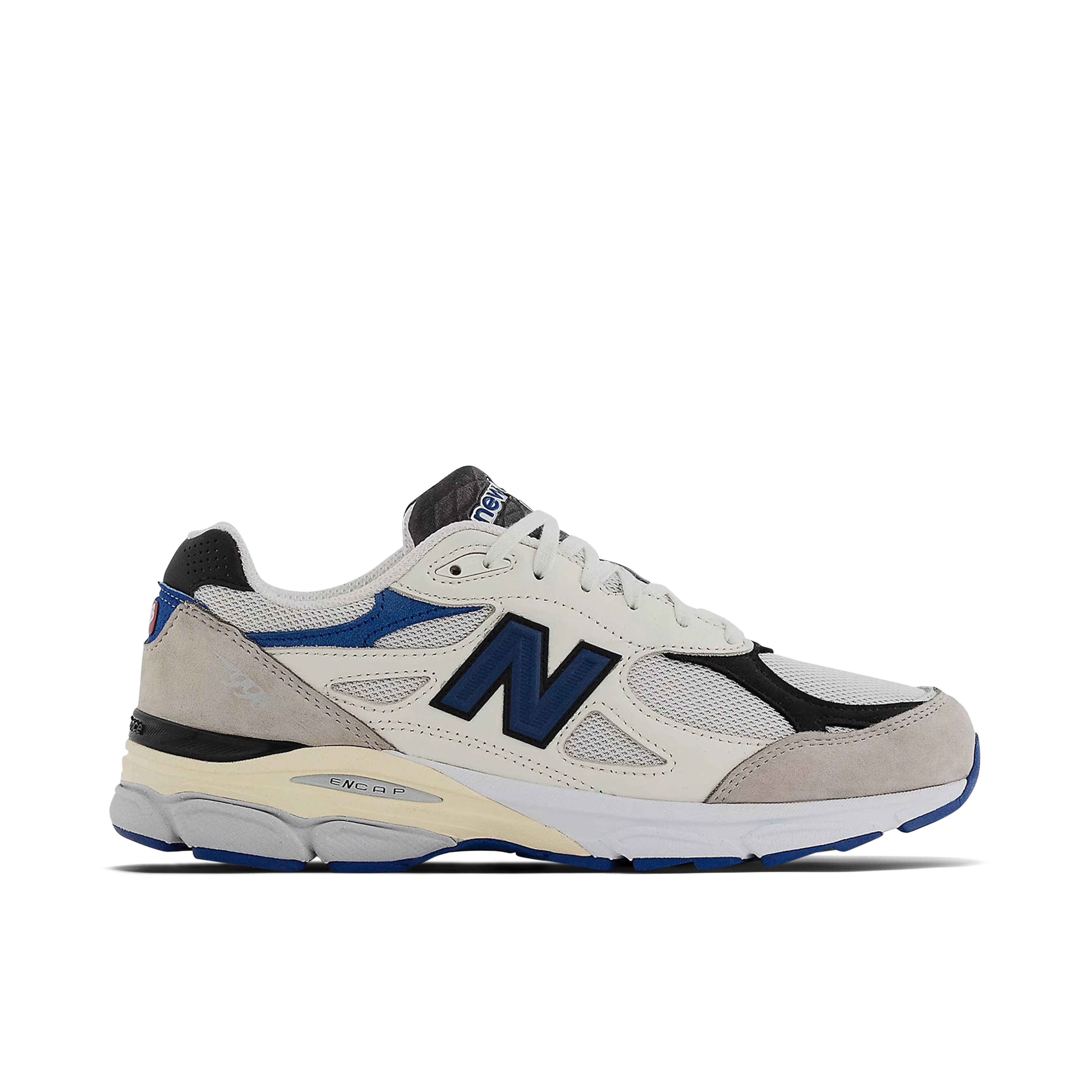 New Balance 990v3 Made in USA White Cream Royal | M990WB3 | Laced