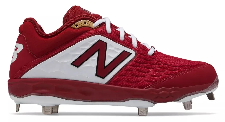 New Balance - Cardinal/White Low-Cut L3000v4 Metal Spikes (L3000MW4)