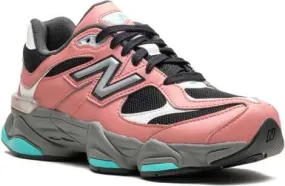 New Balance Kids 9060 Pink Teal leather sneakers