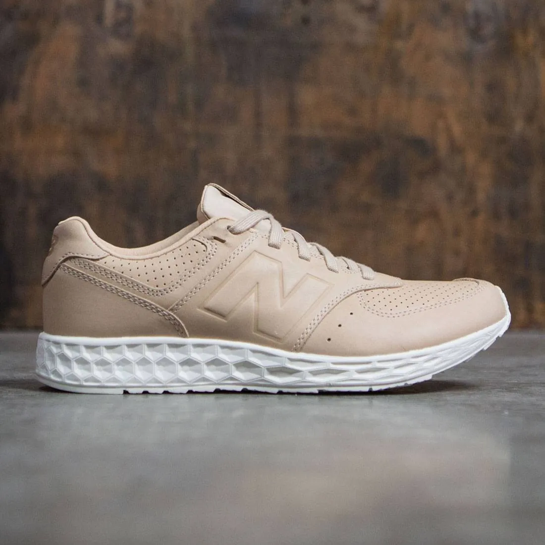 New Balance Men 574 Fresh Foam Leather MFL574TA (tan / white)