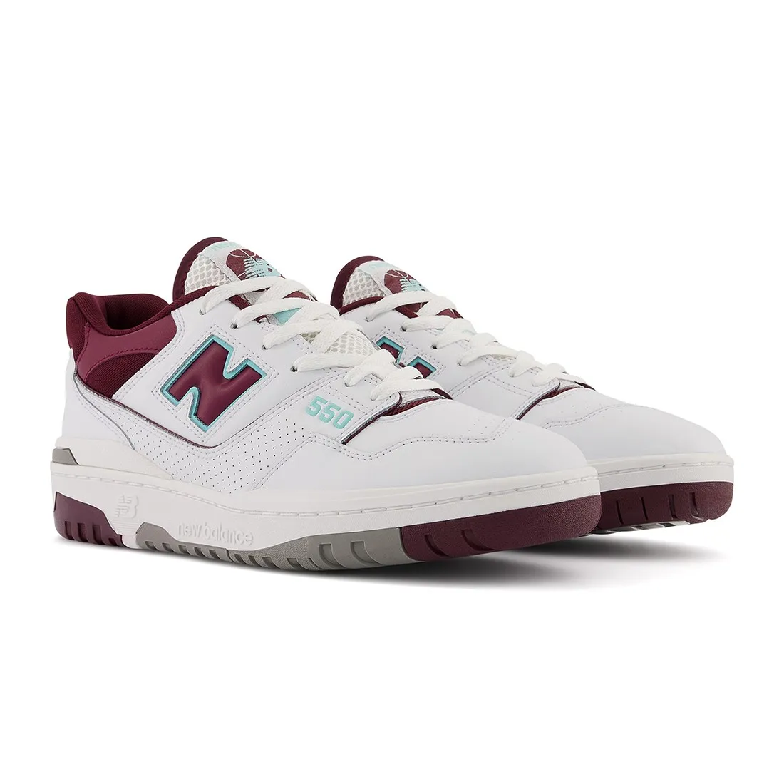 New Balance Men Aim Leon Dore 550 BB550WBG (white / burgundy)