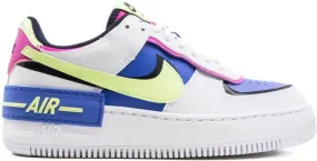 Nike Air Force 1 Shadow White Barely Volt Sapphire Fir sneakers