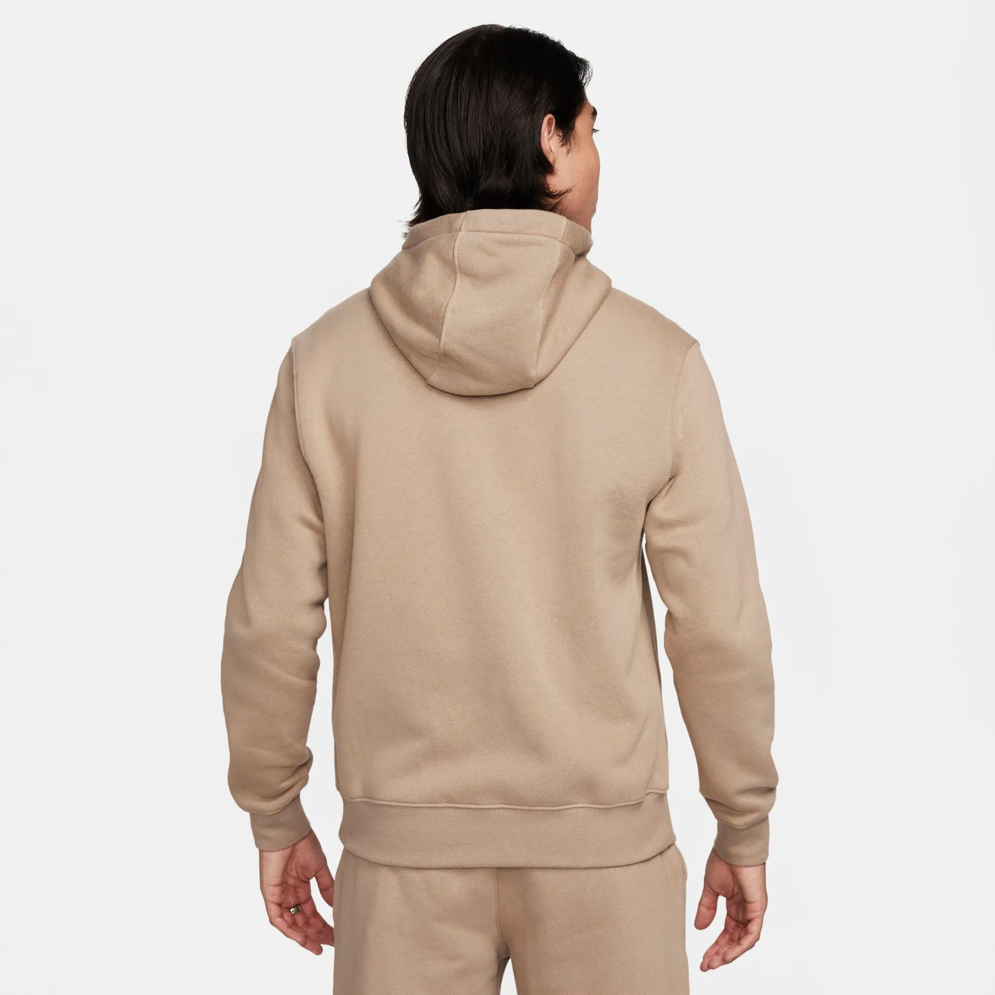 Nike Sportswear Club Fleece Full-Zip Hoodie Khaki / White