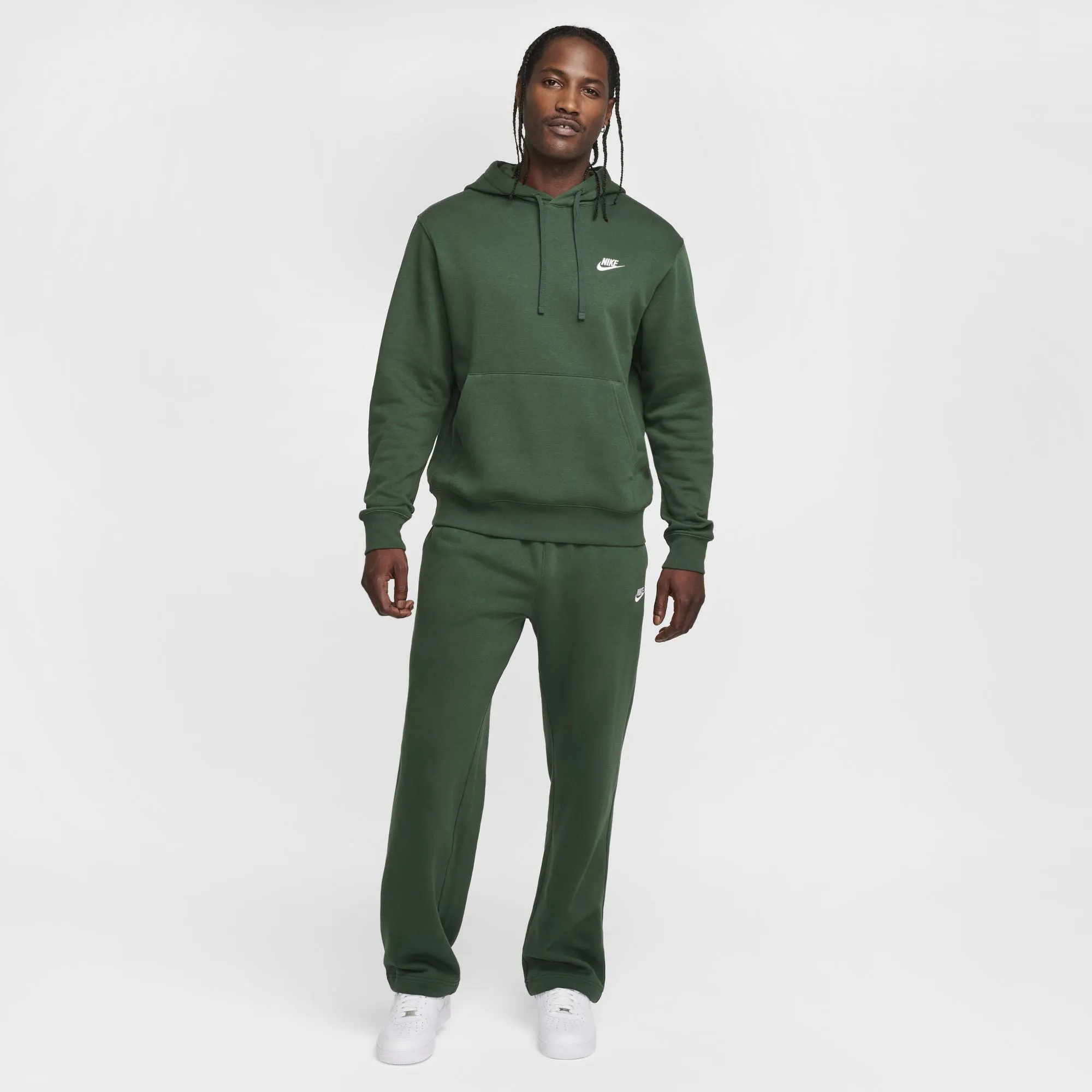 Nike Sportswear Club Fleece Pullover Hoodie Fir / Fir - White