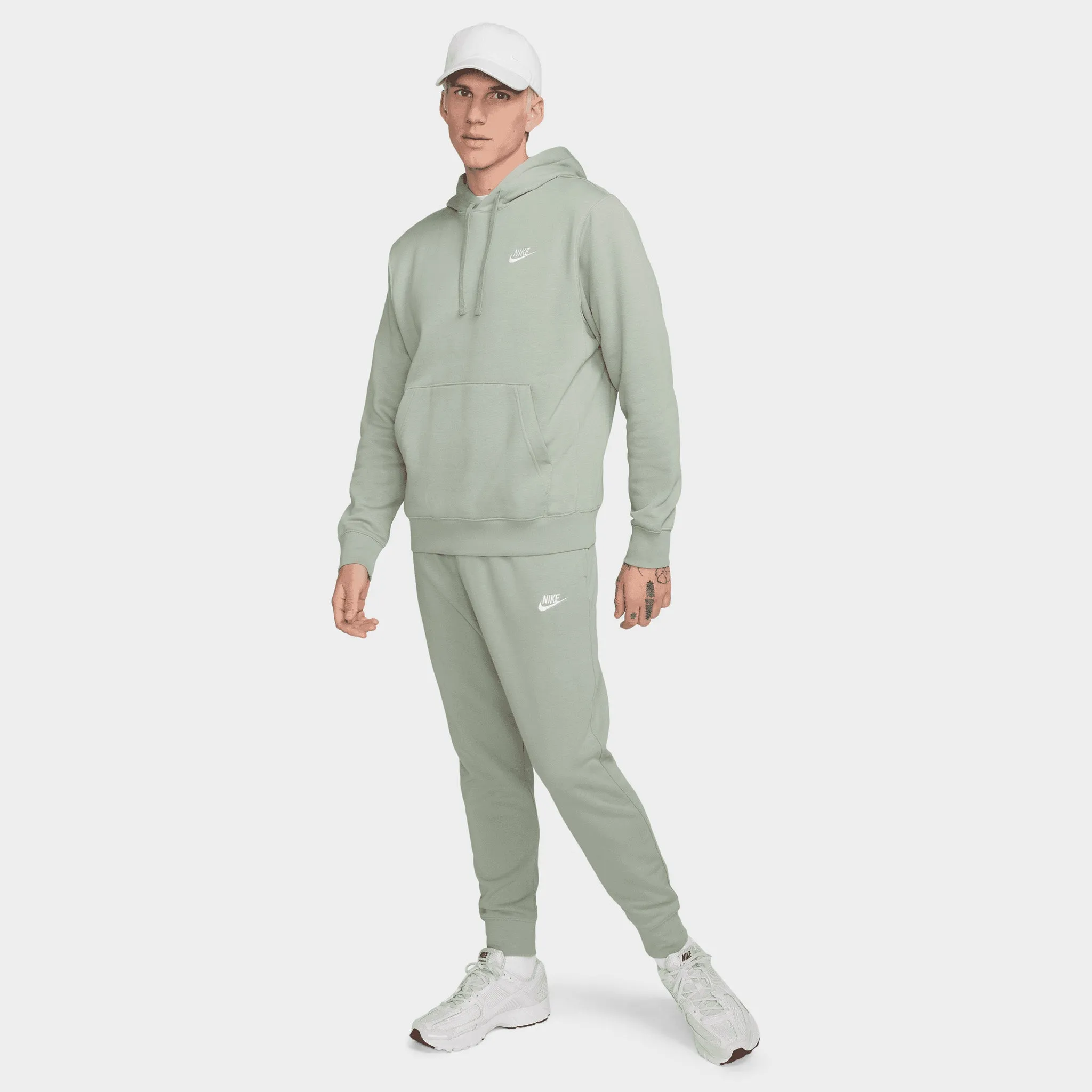 Nike Sportswear Club Fleece Pullover Hoodie Jade Horizon / White