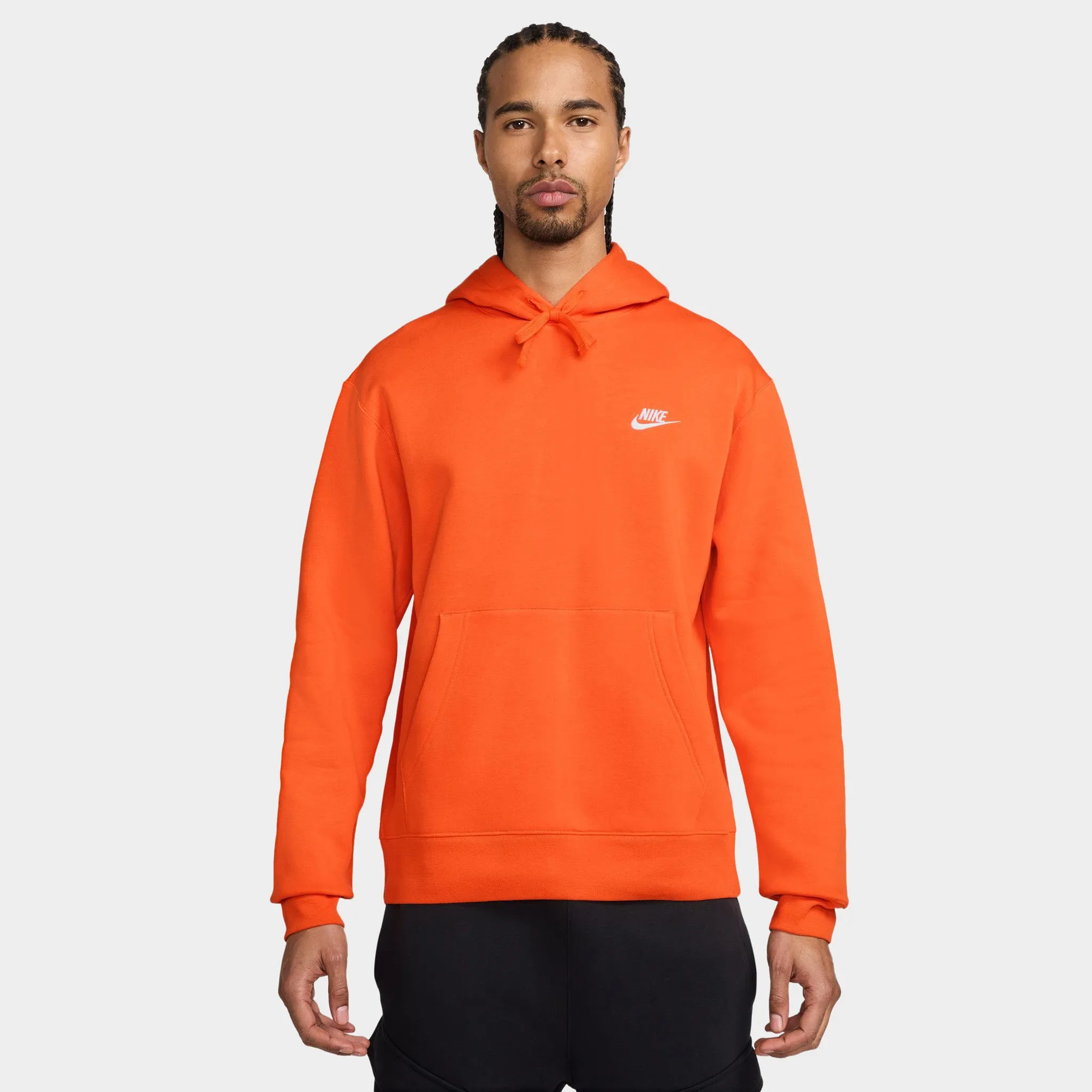 Nike Sportswear Club Fleece Pullover Hoodie Safety Orange / Safety Orange / White