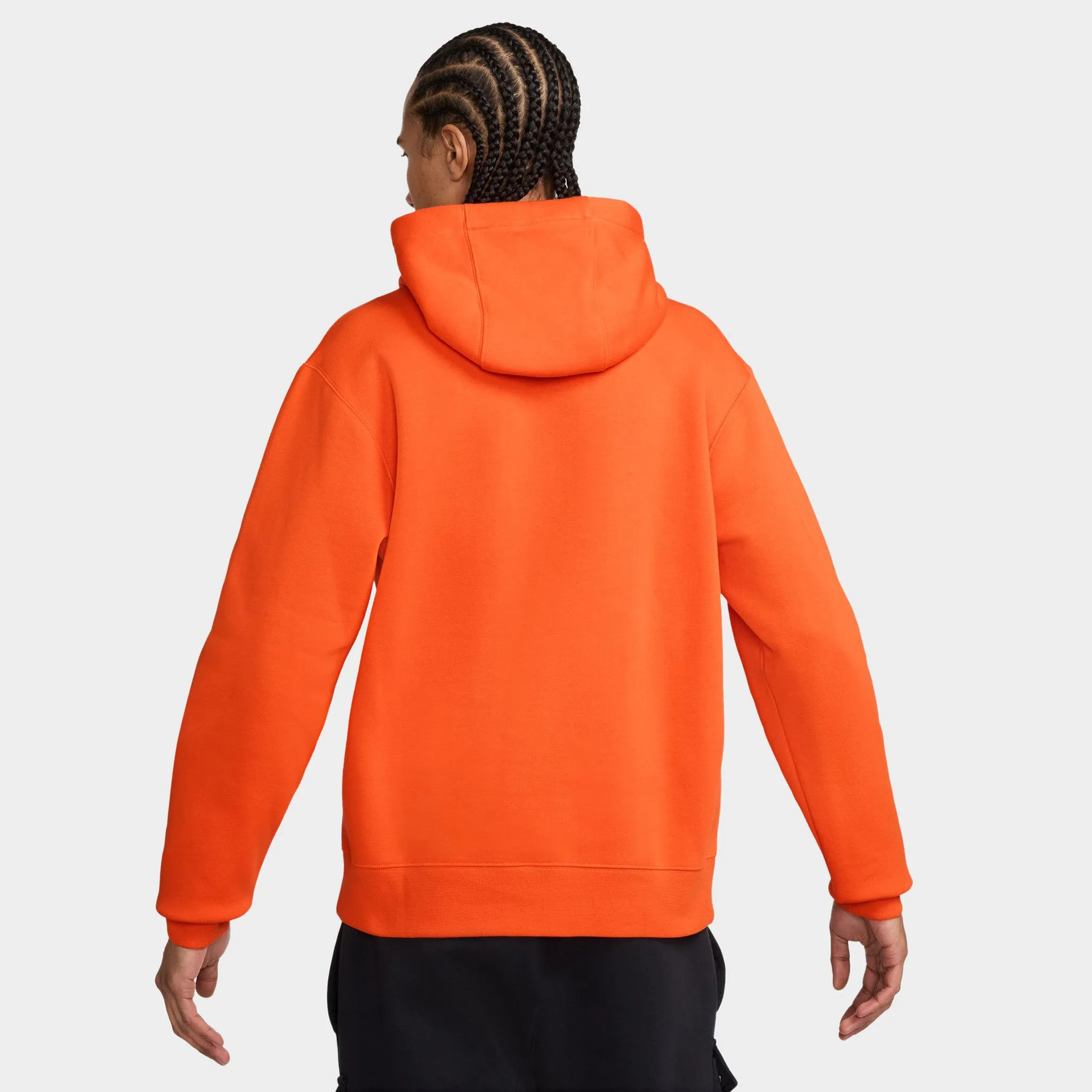 Nike Sportswear Club Fleece Pullover Hoodie Safety Orange / Safety Orange / White