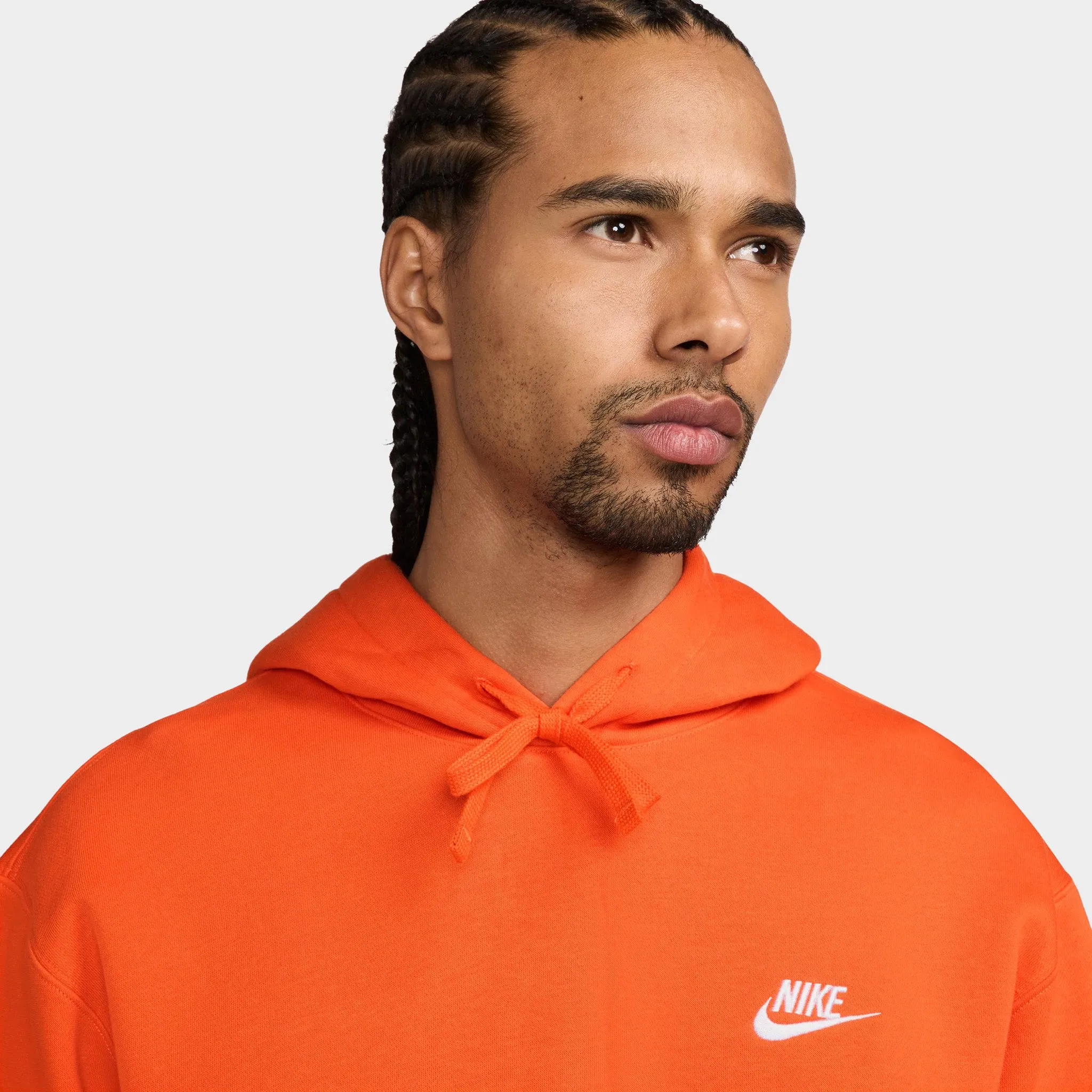 Nike Sportswear Club Fleece Pullover Hoodie Safety Orange / Safety Orange / White